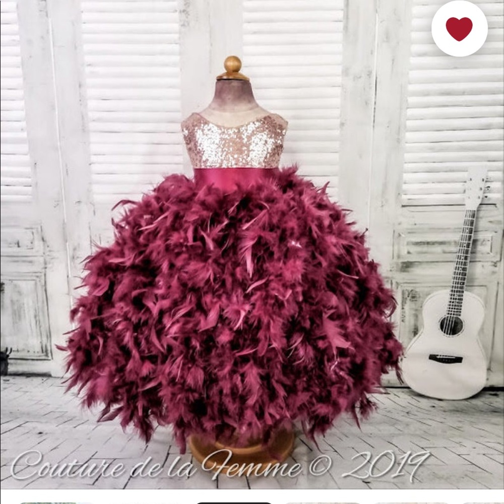 Flower Girl/Special Event Feather Dress